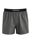 Tom Ford Short With Logo In Dark Grey