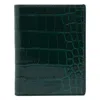 Tom Ford Bi-fold Crocodile Texture Clutch Bag In Green