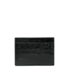 Tom Ford Logo Debossed Embossed Card Holder In Black