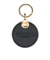 Tom Ford Keyring Accessory Featuring Gold-tone Hardware Design In Black