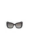 Tom Ford Logo-detail Butterfly-frame Sunglasses In Gray