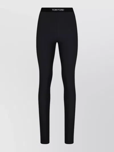 Tom Ford Logo Detail Leggings Elastic Waistband Design In Black