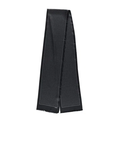 Tom Ford Logo Detail Scarf In Black