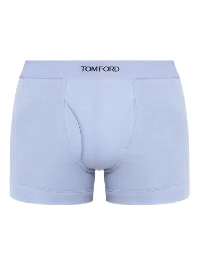 Tom Ford Logo-embellished Boxer Shorts In Blue