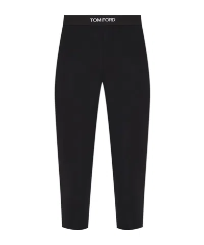 Tom Ford Logo-embellished Leggings In Black