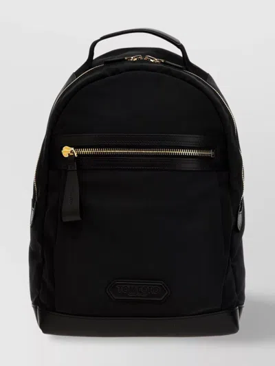 Tom Ford Logo Emblem Backpack Gold Hardware