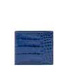 Tom Ford Crocodile-effect Bifold Wallet In Blue