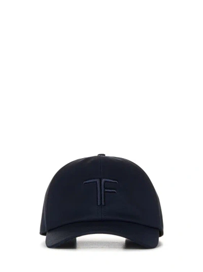 Tom Ford Logo Embroidered Baseball Cap In Black