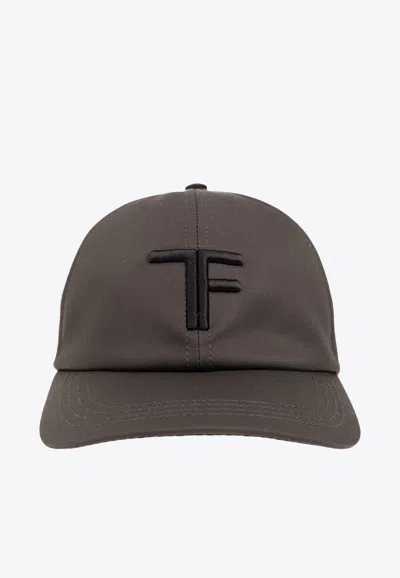 Tom Ford Logo-embroidered Baseball Cap In Black