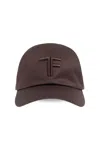 Tom Ford Logo-embroidered Baseball Cap In Brown