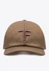 Tom Ford Cappello Baseball Con Ricamo In Brown