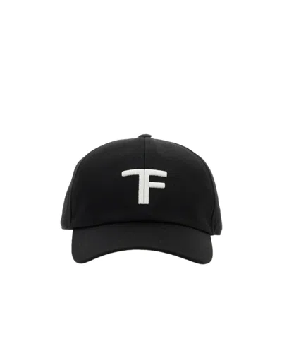 Tom Ford Logo Embroidered Baseball Cap In Black