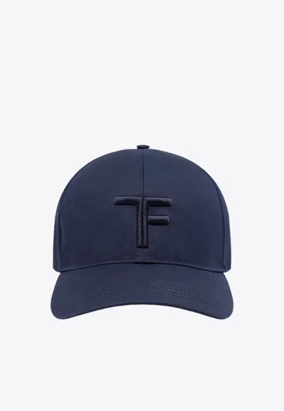 Tom Ford Logo-embroidered Baseball Cap In Navy