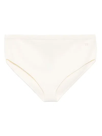 Tom Ford Logo-embroidered Brief In White