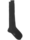 Tom Ford Logo-embroidered Cotton Socks In Grey