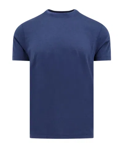 Tom Ford T-shirt With Round Neck And Short Sleeves In Blue