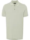 Tom Ford Short-sleeved Cotton Polo Shirt In Green