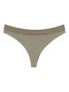 Tom Ford Logo-embroidered Thong In Brown