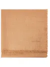 Tom Ford Logo-embroidered Wool-blend Scarf In Neutrals
