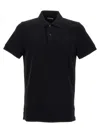 Tom Ford Black Short-sleeves Polo In Cotton Piquet Jersey Man