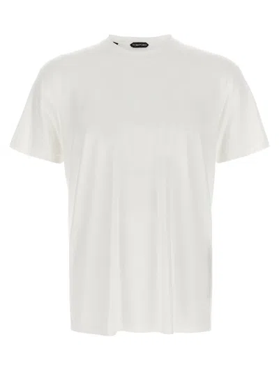 Tom Ford Crew Neck T-shirt In Lightweight Fabric In Gray