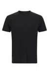 Tom Ford Black Crewneck T-shirt With Logo Embroidery On The Front In Cotton Blend Man In Black
