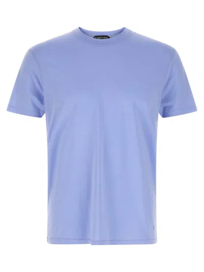 Tom Ford Logo Embroidery T-shirt Light Blue