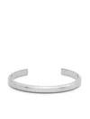 Tom Ford Logo-engraved Burnished Silver-tone Cuff In Silver