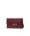 Tom Ford Mini Aube Flap Clutch Bag In Burgundy