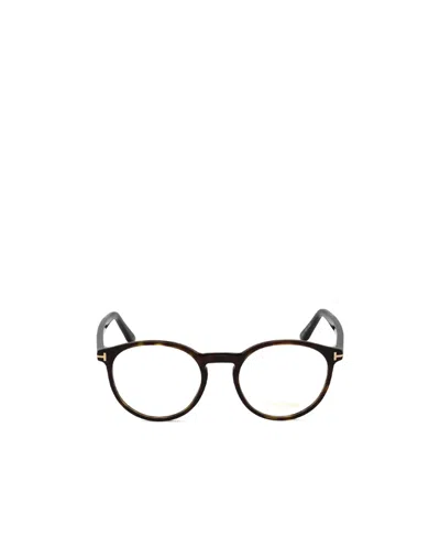 TOM FORD TOM FORD EYEWEAR ROUNDED FRAME GLASSES