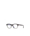 Tom Ford Blue Block Square-frame Glasses In Black