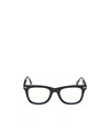 Tom Ford 50mm Square Blue Light Blocking Optical Glasses In Black
