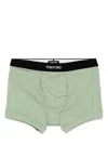 Tom Ford Logo Jacquard Stretch Boxers In Green