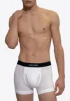Tom Ford Logo Jacquard Boxer Briefs In White