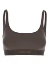Tom Ford Logo Underband Bralette Bra In Brown