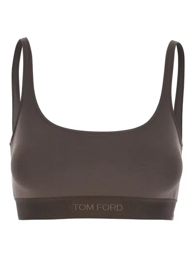 TOM FORD LOGO-JACQUARD BRALETTE