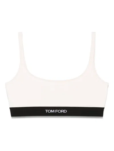 Tom Ford Logo-jacquard Bralette In Pink
