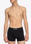 Tom Ford Cotton Blend Boxer Briefs In Black