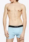Tom Ford Logo Jacquard Stretch Boxer Briefs In Light Blue