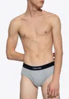 Tom Ford 2-pack Cotton Stretch Jersey Briefs In Gray