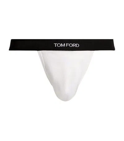 Tom Ford Logo Jock Strap In White