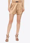 Tom Ford Beige Stretch Silk Satin Boxer Shorts