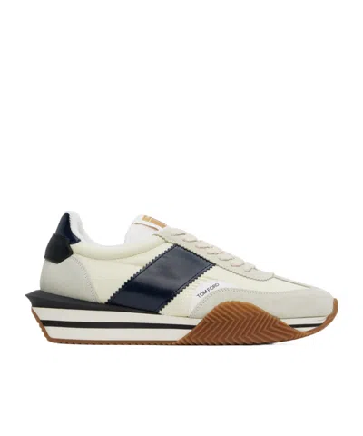 TOM FORD LOGO LACE LOW-CUT SKATE SHOES