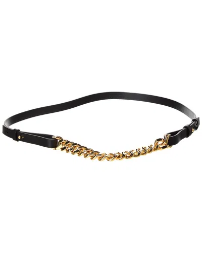 Tom Ford Logo Leather Belt In Black