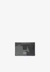 Tom Ford Logo Leather Cardholder In Green