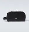 Tom Ford Logo Leather Toiletry Bag In Black