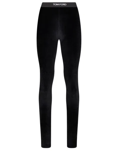 Tom Ford Logo Leggings In Black