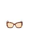 Tom Ford Logo Logo Sunglasses In Nude