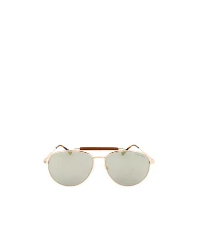 Tom Ford Logo Logo Sunglasses In White