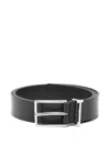 Tom Ford Logo-loop Leather Belt In Black